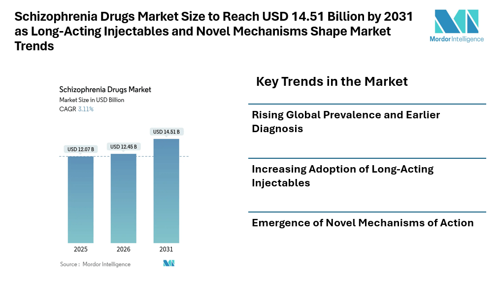 Schizophrenia Drugs Market Size to Reach USD 14.51 Billion by 2031 as Long-Acting Injectables and Novel Mechanisms Shape Market Trends